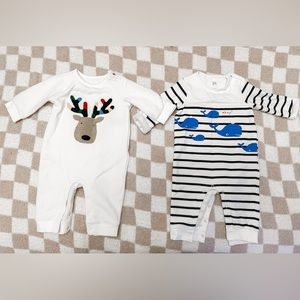 Baby GAP Cozy fleece graphic one-piece and pullover, 3-6 months, 3 pack.
